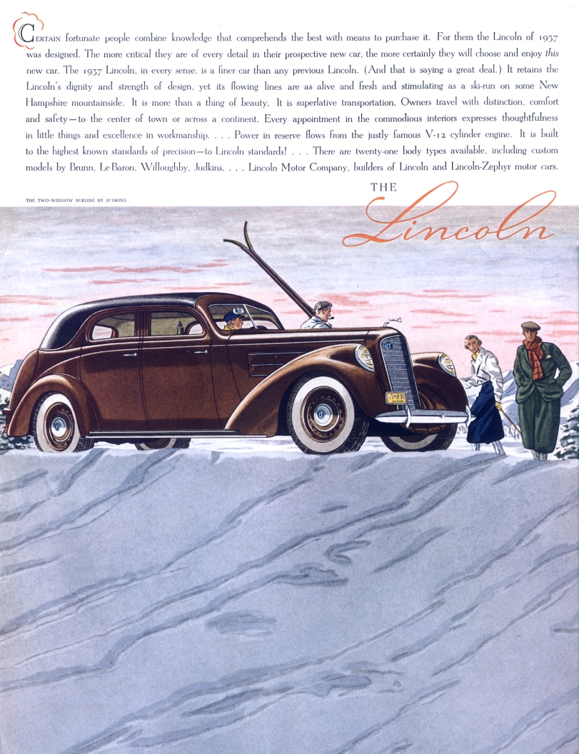 1937 Lincoln Auto Advertising